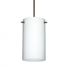 Besa Lighting XP-440407-BR-277-DIM010 - Besa Stilo 7 Pendant Bronze Opal Matte 1x50W Halogen, 277V, 0-10V Dimming