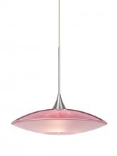 Besa Lighting XP-6294RD-SN - Besa Pendant Spazio Satin Nickel Red/Frost 1x50W Halogen