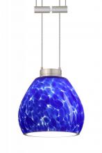 Besa Lighting 1XA-560586-SN - Besa Pendant Tay Tay Satin Nickel Blue Cloud 1x50W Halogen