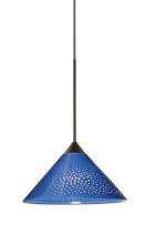 Besa Lighting 1XP-282484-BR - Besa Pendant Kona Bronze Blue Starpoint 1x50W Halogen