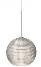 Besa Lighting 1XP-4615GL-SN - Besa Pendant Kristall 6 Satin Nickel Glitter 1x35W Halogen