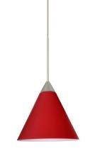 Besa Lighting 1XT-5121RM-LED-SN - Besa Pendant Kani Satin Nickel Ruby Matte 1x5W LED