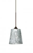 Besa Lighting 1XP-5125SF-BR - Besa Pendant Nico 4 Bronze Stone Silver Foil 1x35W Halogen