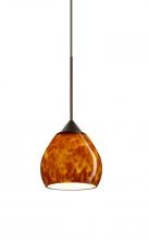 Besa Lighting 1XT-560518-BR - Besa Pendant Tay Tay Bronze Amber Cloud 1x50W Halogen