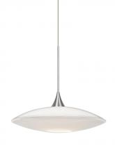 Besa Lighting 1XP-629406-SN - Besa Pendant Spazio Satin Nickel Opal Glossy 1x50W Halogen