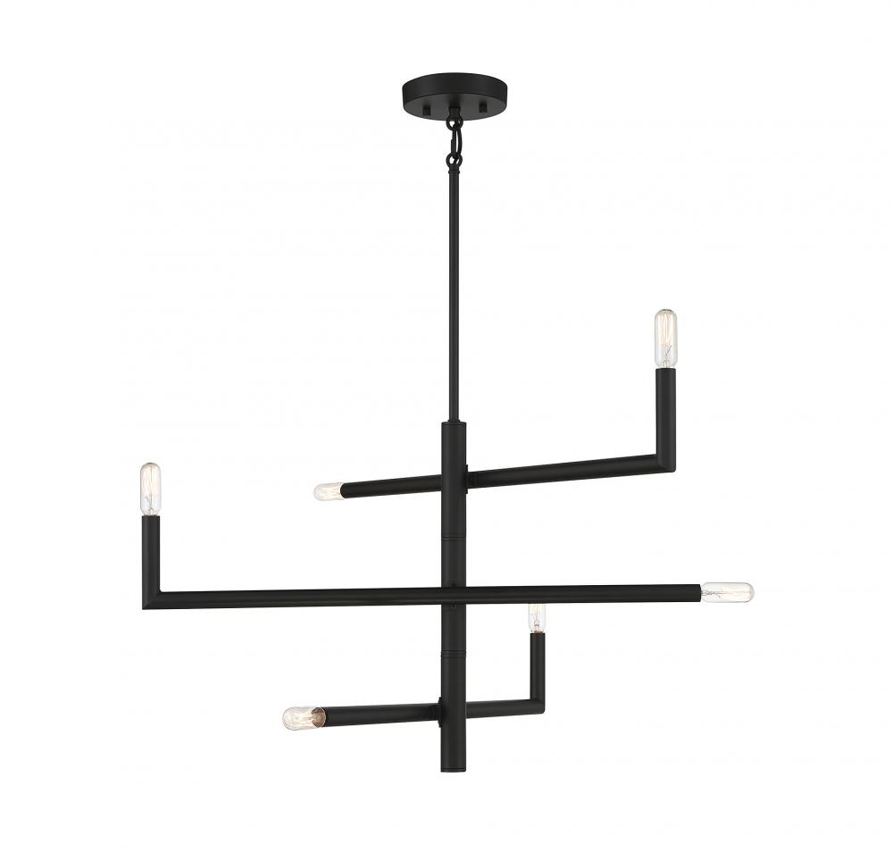 Cristofer 6-Light Chandelier in Matte Black