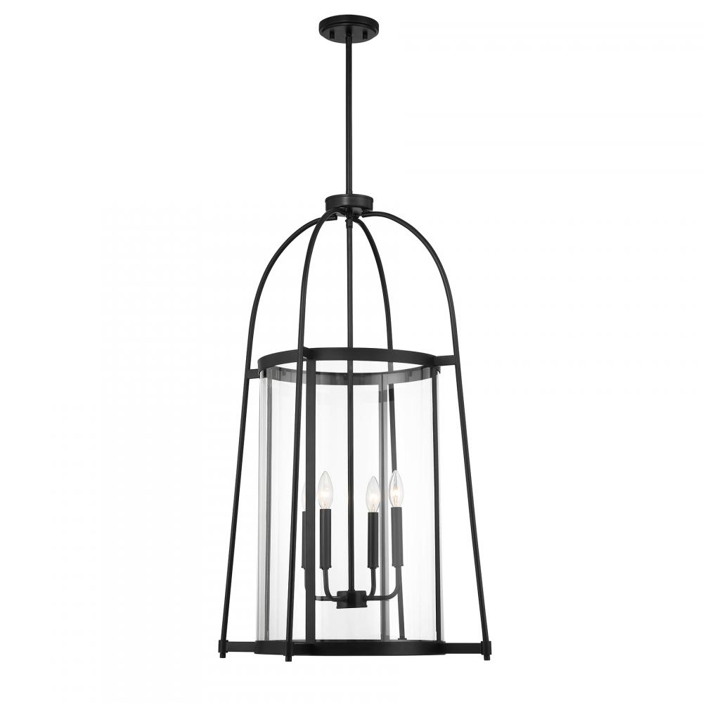 Rosedale 4-Light Pendant in Matte Black