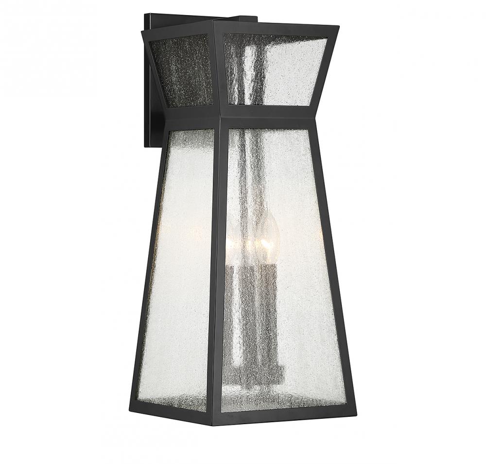 Millford 3-Light Outdoor Wall Lantern in Matte Black