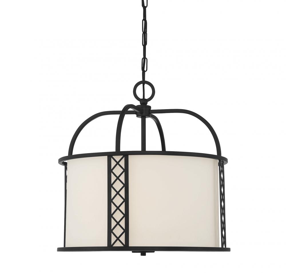 Rockford 3-Light Pendant in Matte Black