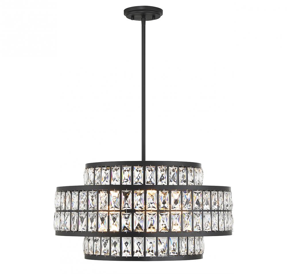 Renzo 4-Light Pendant in Matte Black