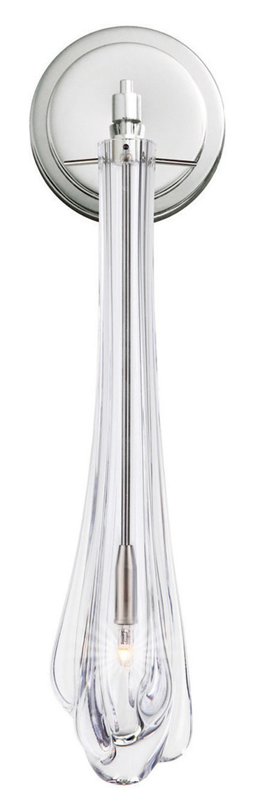 Wall Sconce Dew Drop Clear Satin Nickel Hal G4 20W 350lm