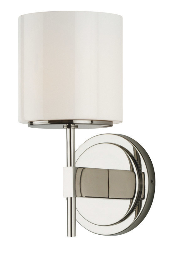 Wall Sconce Lenox 9 Opal Polished Nickel  GY6.35 Xenon 35W