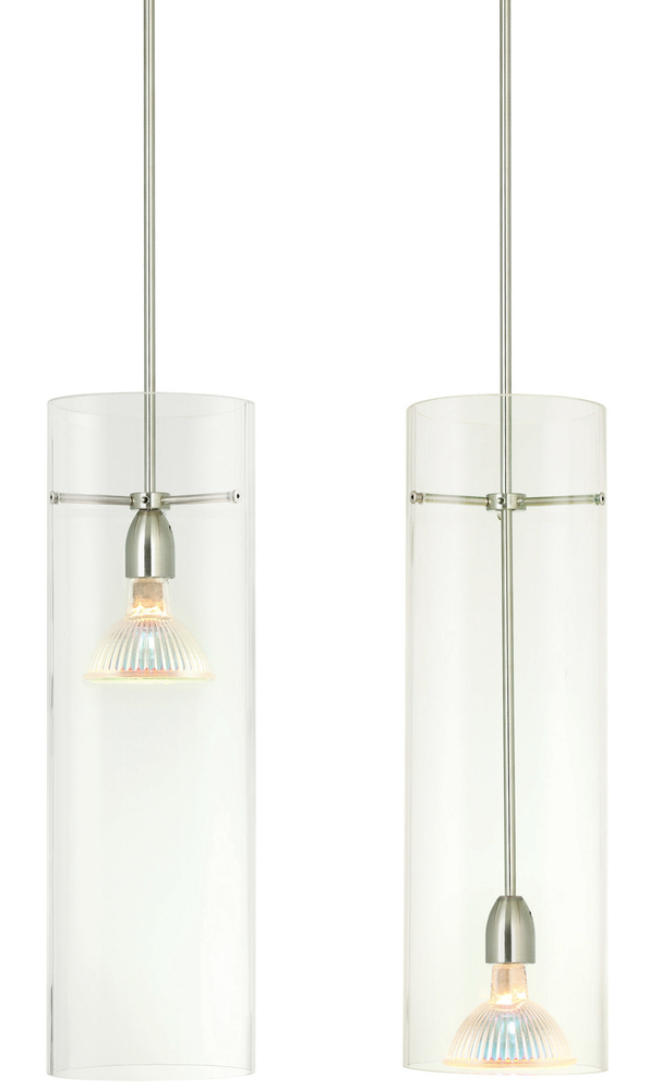 Pendant Kitchen Clear Satin Nickel MR16 Hal 50W Monopoint