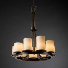 Justice Design Group CNDL-8766-10-AMBR-DBRZ - Dakota 9-Light Ring Chandelier