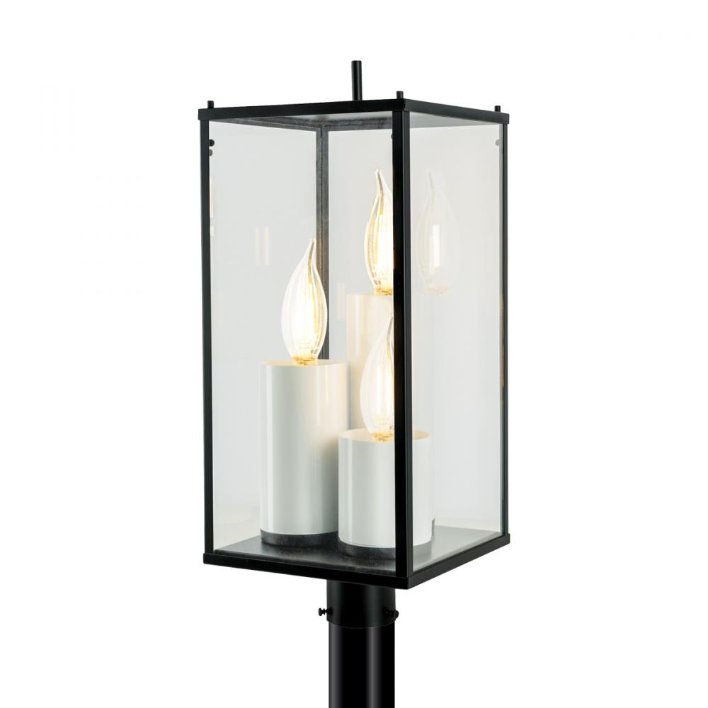 Back Bay Outdoor Post Lantern Light - Matte Black