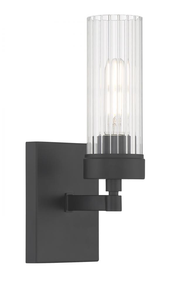 Lida Glass Bath Light - Matte Black