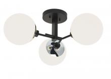 Norwell 5675-PN-OP - Triple Play Semi-Flush Mount Light - Polished Nickel