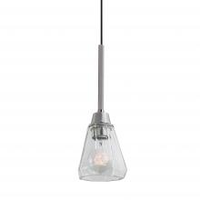 Norwell 8284-PN-CL - Arctic 1-Light Vanity Pendant - Polished Nickel