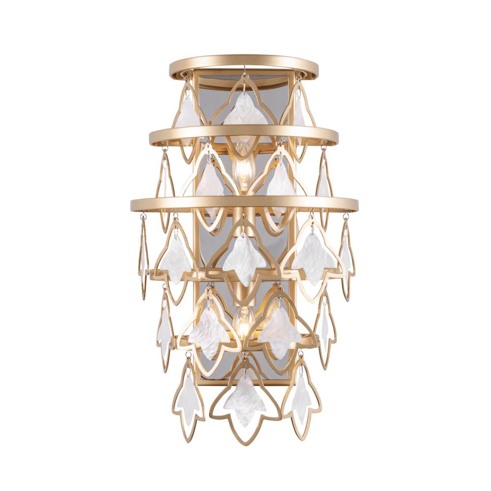 Fleur 2-Lt   Sconce - French Gold