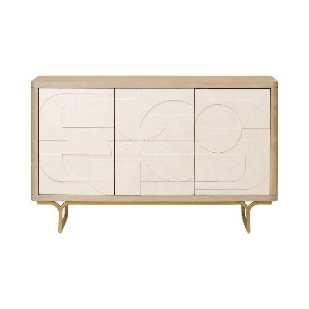 Montage Credenza - Light Oak/Parchment Wood