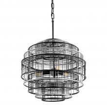 Varaluz 333C03BLGR - Vivienne 3-Lt Orb Pendant - Black/Grey