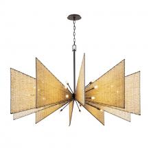 Varaluz 379C30MBS - Machina 30-Lt Chandelier - Matte Black/Sulihiya