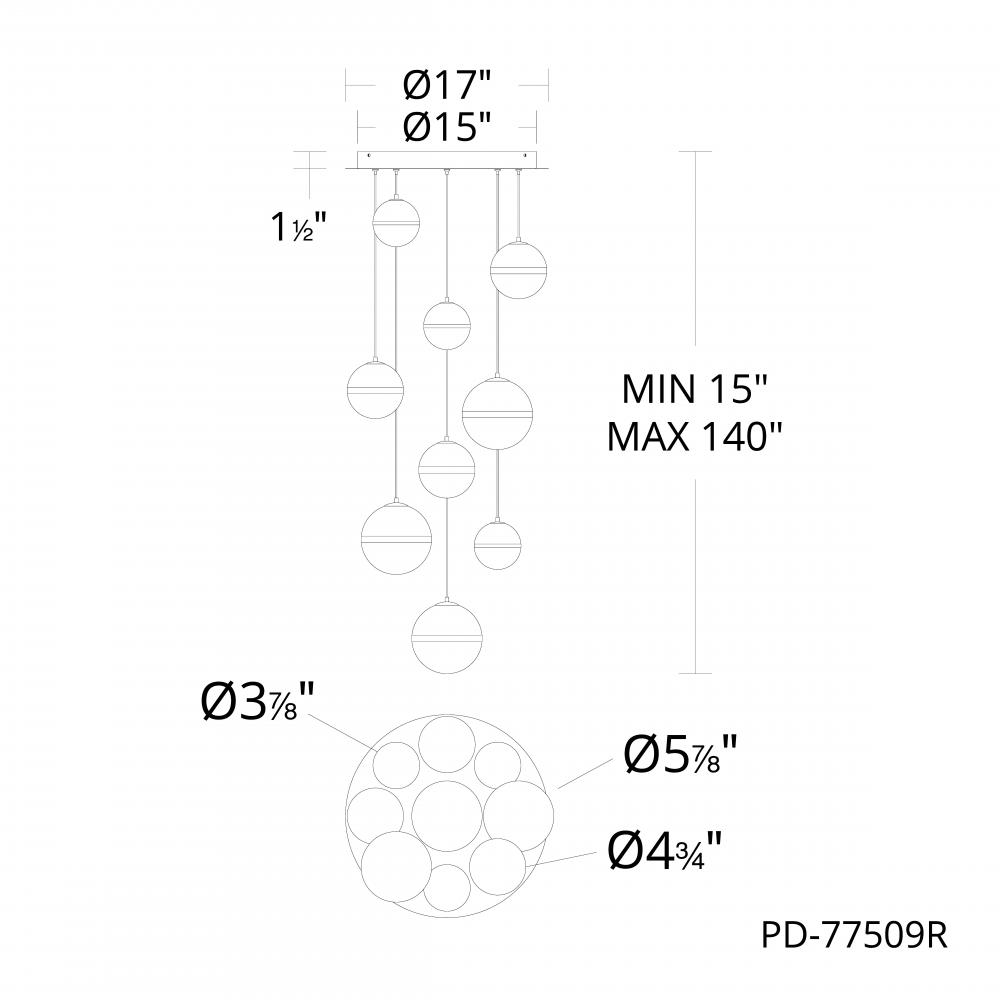 Cyllindra Chandelier Light