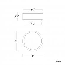 WAC US FM-20509-30-WT/AB - Salvo Flush Mount Light