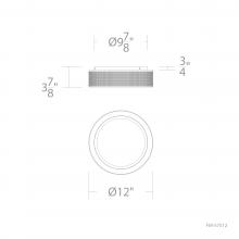 WAC US FM-57512-35-BK - Grille Flush Mount Light