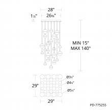 WAC US PD-77525S-AB - Cyllindra Chandelier Light