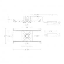 WAC US R3BRAN-SWD-BK - Ocular 3.0 Dim-to-Warm Round Adjustable Trim and Remodel Housing with New Construction Frame-In Ki