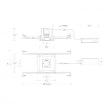 WAC US R3BSAN-SWD-BK - Ocular 3.0 Dim-to-Warm Square Adjustable Trim and Remodel Housing with New Construction Frame-In K