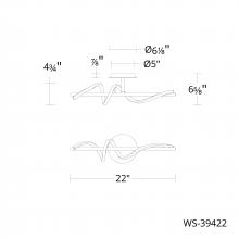 WAC US WS-39422-40-BK - Corksrew Bath & Wall Sconce