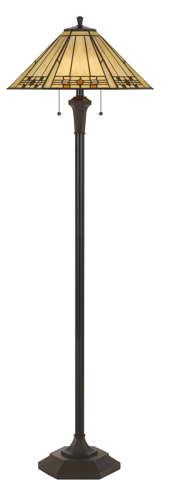 60" Height Resin Floor Lamp in Matt Black