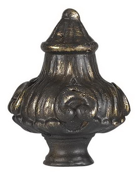 2.75" Metal Cast Finial in Dark Bronze Finish