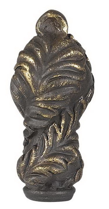 2.5" Metal Cast Finial in Dark Bronze Finish