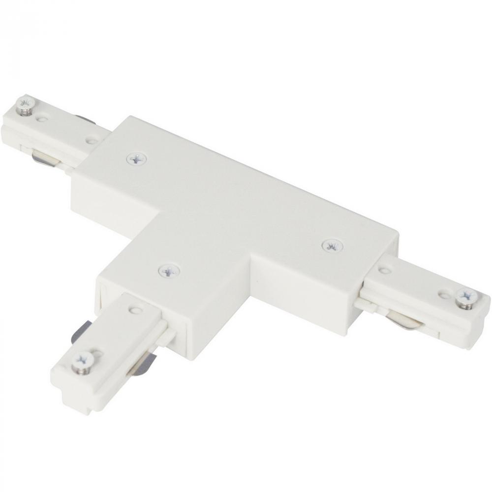 0.8" Height T Connector with Left Polarity in White