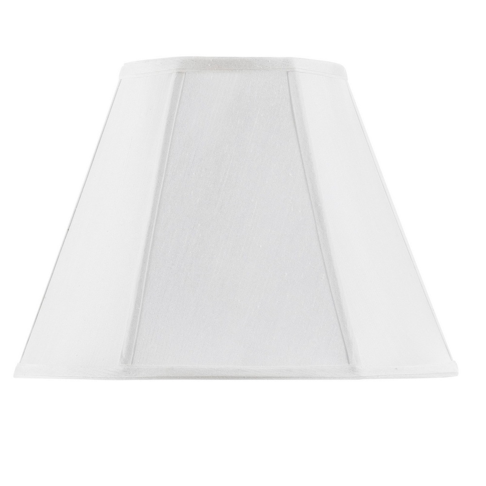 12" Tall White Fabric Shade