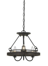 CAL Lighting FX-3518-3 - 12.75" Height Metal Pendant in Texture Gray with Moroccan Bronze Finish