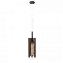 CAL Lighting FX-3690-1 - 38" Height Wood and Metal Pendant in Wood Color Finish