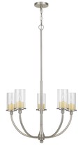 CAL Lighting FX-3714-5 - 41.5" Height Metal Chandelier in Brushed Steel Finish