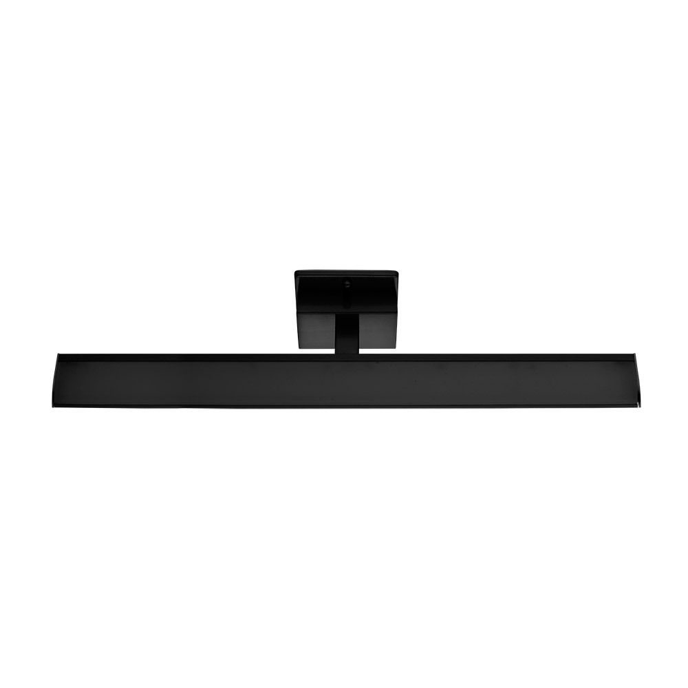 3x3.2W LED Vanity Light With Matte Black Finish & White Acrylic Shade