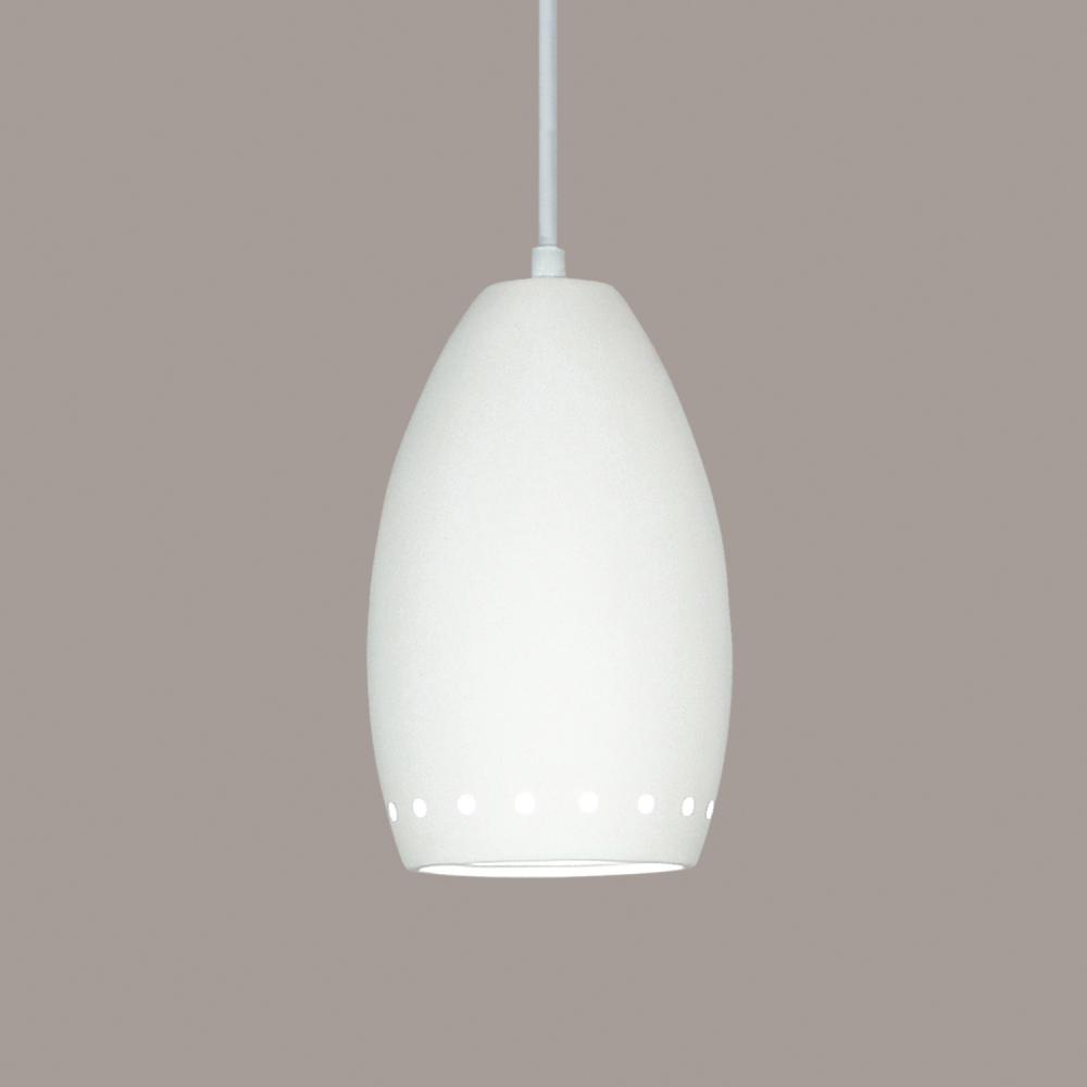 Grenada Pendant: Fleet Blue (White Cord & Canopy)