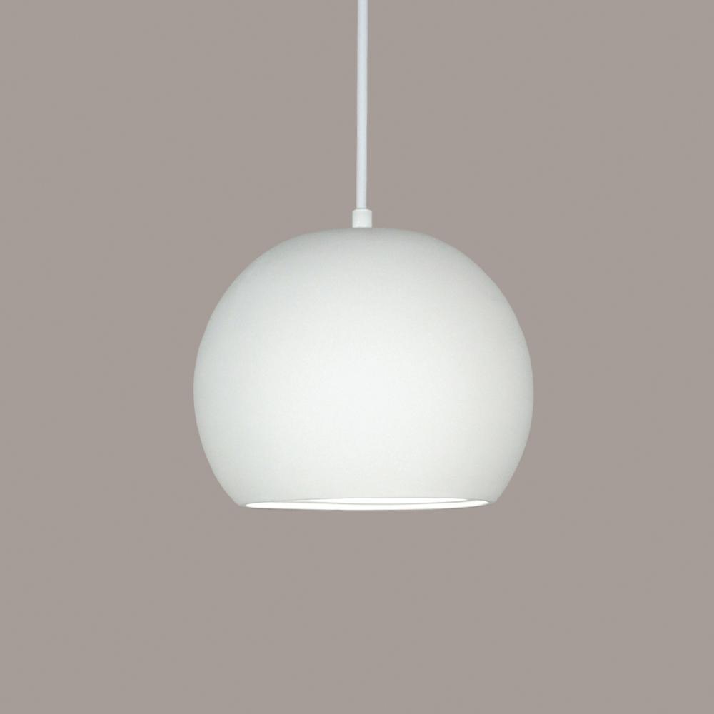 Bonaire Pendant: Brick (White Cord & Canopy)