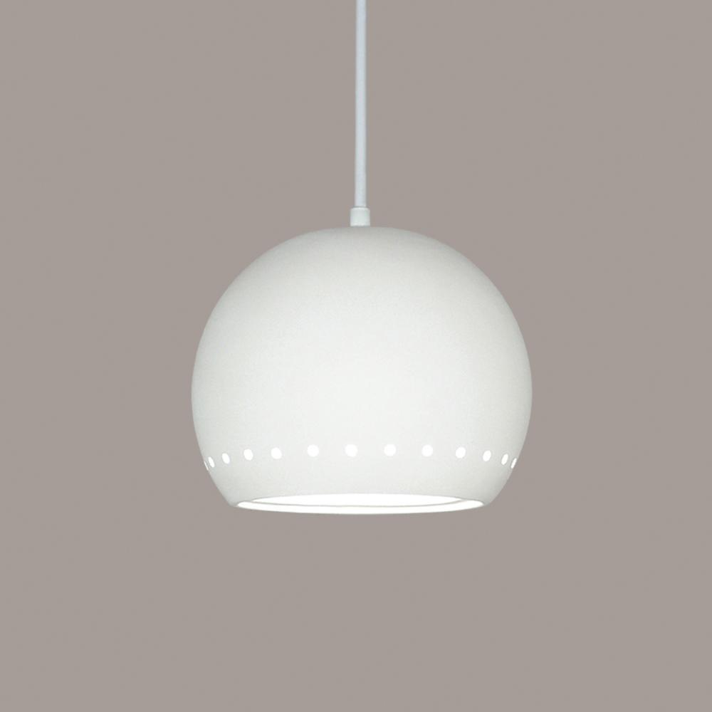 St. Vincent Pendant: Pearl (White Cord & Canopy)