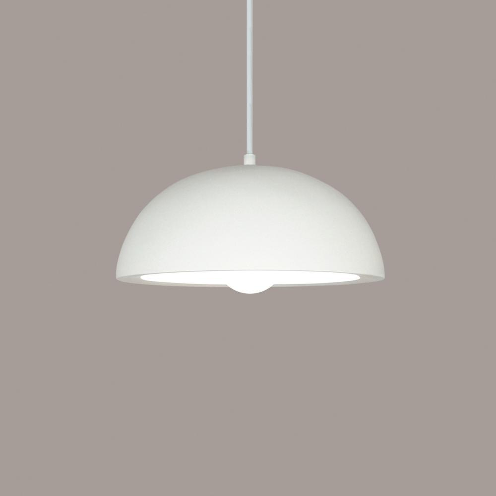 Thera Pendant: Spanish Olive (White Cord & Canopy)