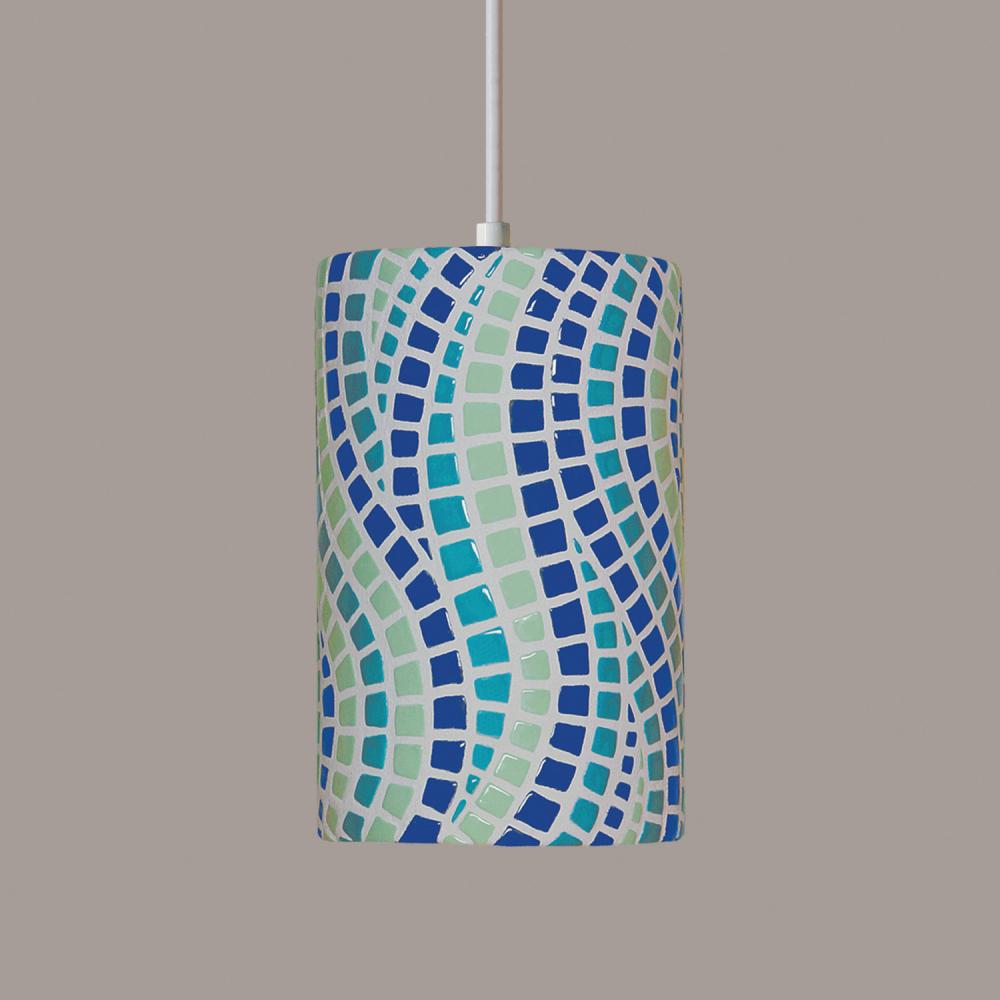 Channels Pendant Multicolor (Black Cord & Canopy)