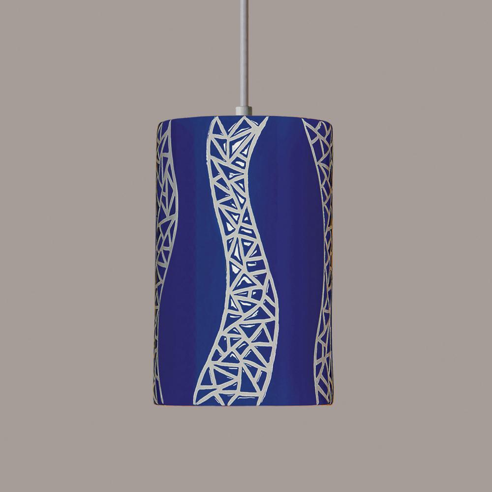 Passage Pendant Cobalt Blue (White Cord & Canopy)