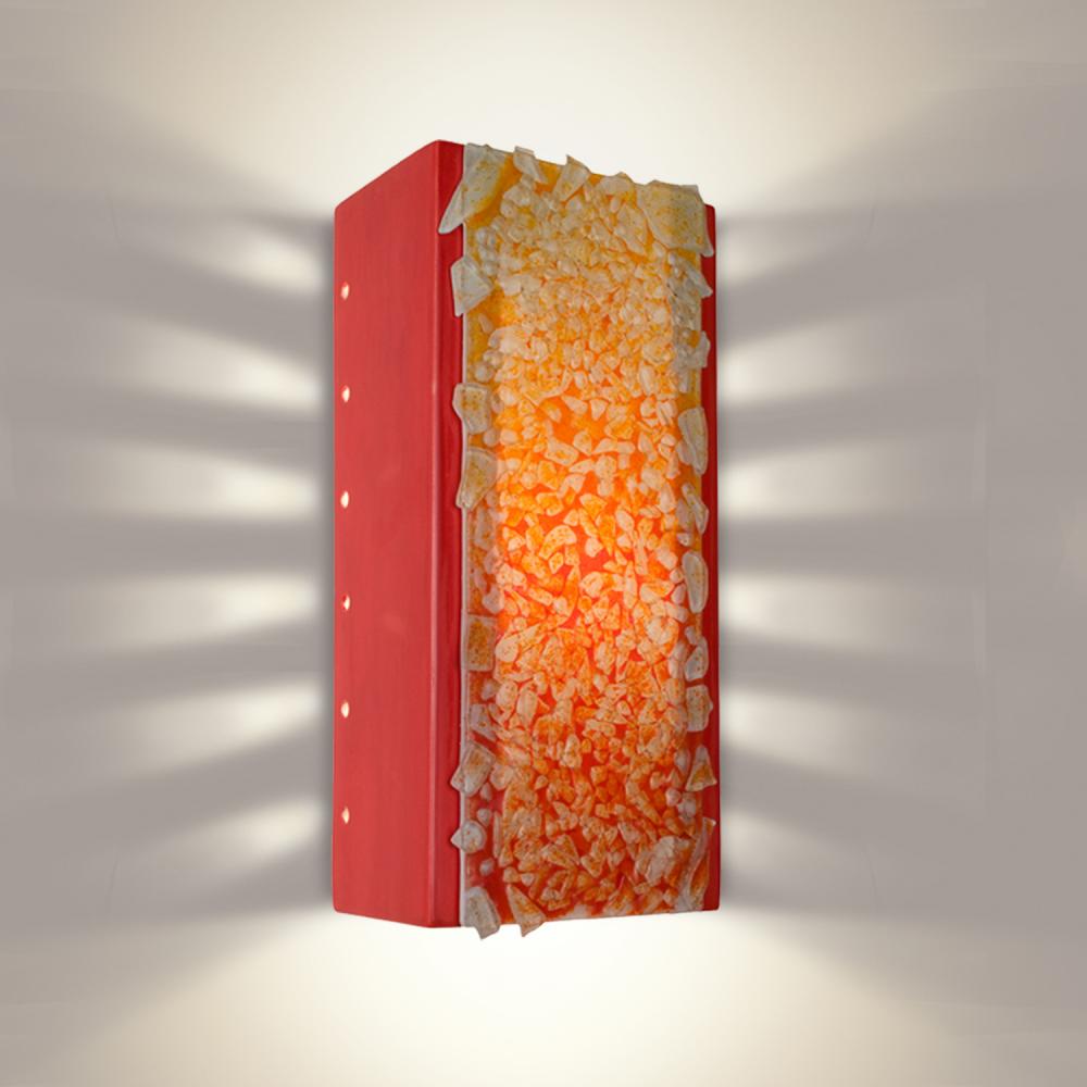 Rocky Wall Sconce Matador Red and Multi Fire (Outdoor/WET Location)