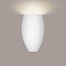 A-19 1501-1LEDE26-A31 - Antigua Wall Sconce: Satin White (E26 Base Dimmable LED (Bulb included))